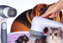 pet Bathing Scrubber with Shampoo Dispenser – Grooming Brush for Cats & Dogs pet grooming tool