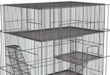 Iron Mesh Double-Layer Pet Cage – Spacious Cat Tower & Dog Kennel Combo pet cage