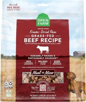 Open Farm Freeze Dried Raw Dog Food, Beef Bite-Sized Morsels,