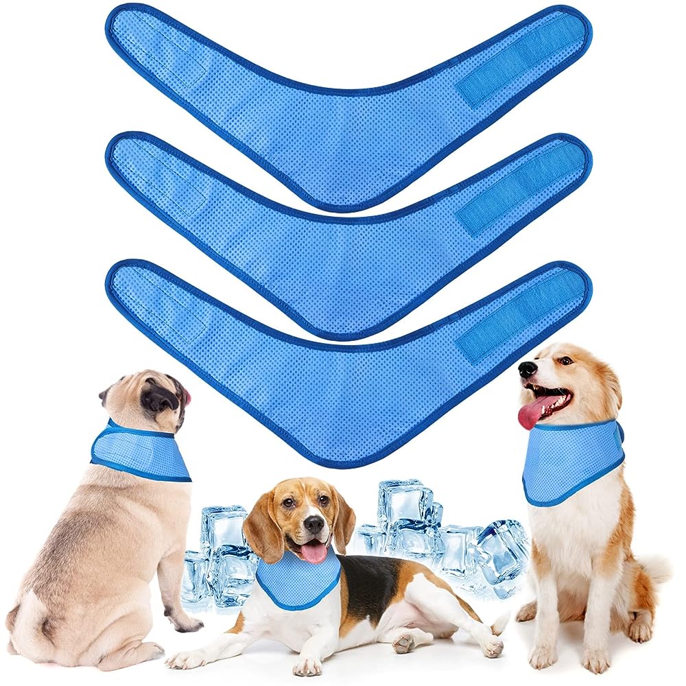 3 Pack dog ice bandana cooling collar breathable for summer