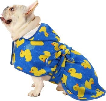 HDE Hooded Dog Bathrobe Quick Dry Towel Wrap