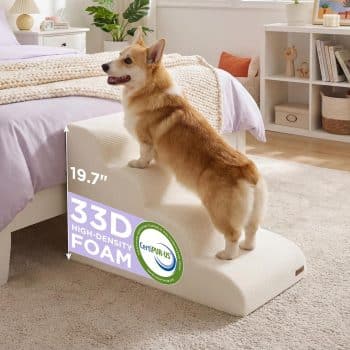  Lesure Dog Stairs for Small Dogs, Beige