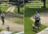 Rescue Dog Struggles Around Cyclists & So His Dad Gets on a Bike to Help Him Feel Safe Rescue Dog Struggles Around Cyclists & So His Dad Gets on a Bike to Help Him Feel Safe